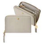 Zipped wallet Séraphine Light Grey