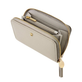 Zipped wallet Séraphine Light Grey