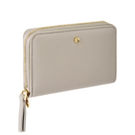 Zipped wallet Séraphine Light Grey