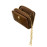 Card wallet with flap Philomène Camel