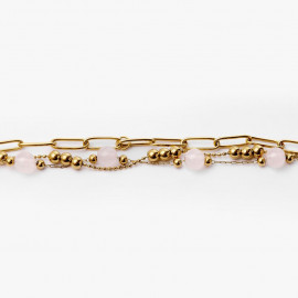 Bracelet Andrea Gold/pink