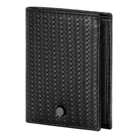 Folding card holder Interlace Black