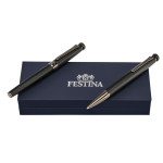 Set Interlace Black (ballpoint pen & fountain pen)