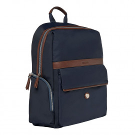 Backpack Button Navy & Brown