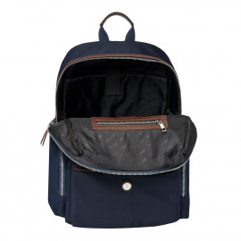 Backpack Button Navy & Brown