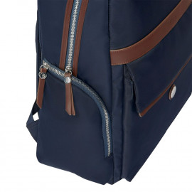 Backpack Button Navy & Brown