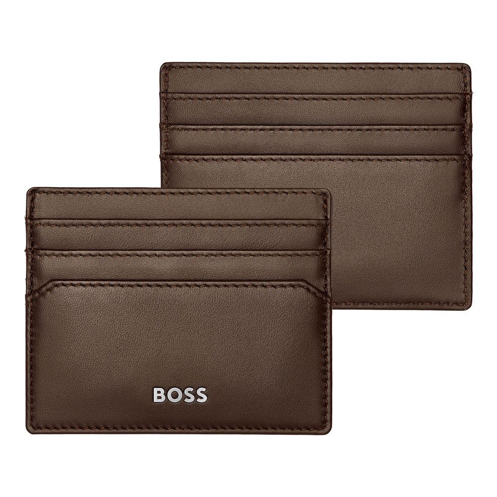 Card holder Classic Smooth Brown