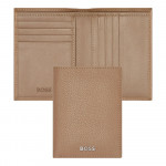 Folding card holder Classic Grained Camel