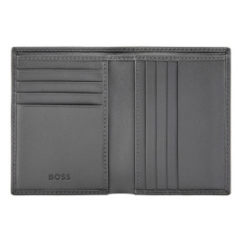 Folding card holder Double B Saffiano Grey
