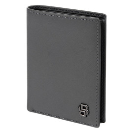 Folding card holder Double B Saffiano Grey