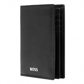 Card holder trifold Classic Smooth Black