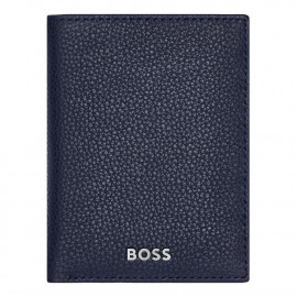 Card holder Trifold Classic Grained Navy