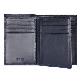 Card holder Trifold Classic Grained Navy