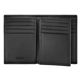 Card holder with flap Double B Saffiano Black