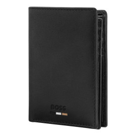 Card holder with flap Emblematic Black