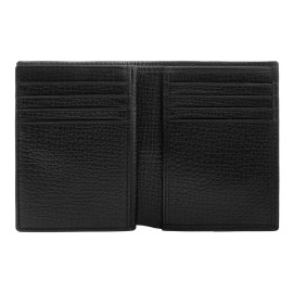 Card holder with flap Grid Black