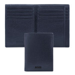 Card holder with flap Grid Navy