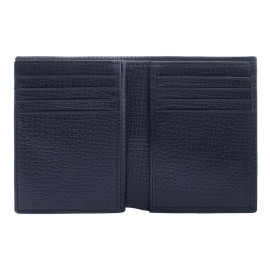 Card holder with flap Grid Navy