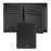 Card holder with flap and money pocket Emblematic Black