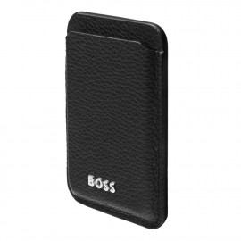 Card holder with Magnet Mobile Classic Grained Black