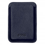 Card holder with Magnet Mobile Classic Grained Navy