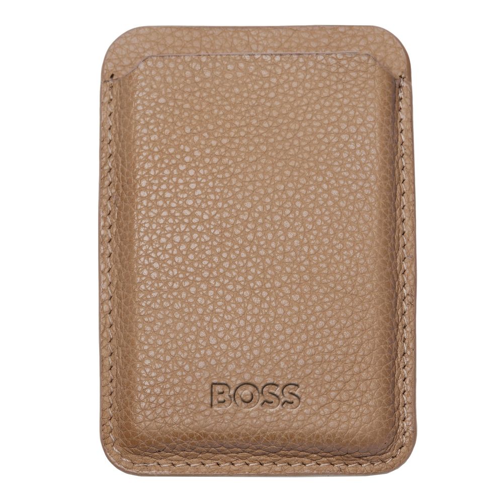 Card holder with Magnet Mobile Classic Grained Camel