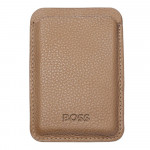 Card holder with Magnet Mobile Classic Grained Camel