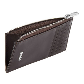 Card holder zip Classic Smooth Brown