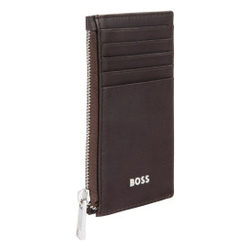Card holder zip Classic Smooth Brown