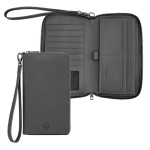 Travel wallet Double B Saffiano Grey