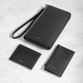 Travel wallet Grid Black