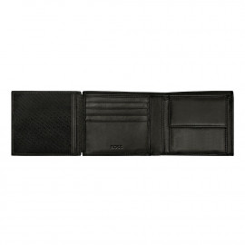Money wallet with flap Classic Smooth Black