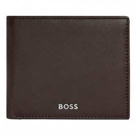 Money wallet with flap Classic Smooth Brown