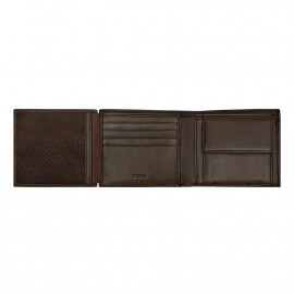 Money wallet with flap Classic Smooth Brown