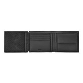 Money wallet with flap Double B Saffiano Black
