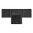 Money wallet with flap Emblematic Black