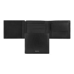 Money wallet with flap Grid Black