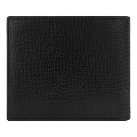 Money wallet with flap Grid Black