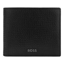 Money wallet with flap Grid Black