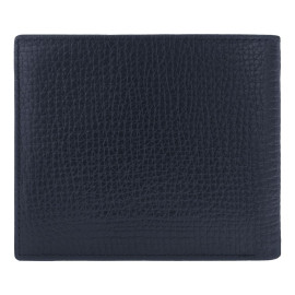 Money wallet with flap Grid Navy