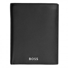 Money wallet Vertical flap Classic Smooth Black