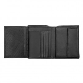 Money wallet Vertical flap Classic Smooth Black