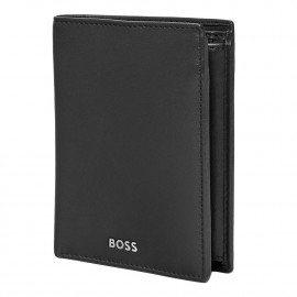 Money wallet Vertical flap Classic Smooth Black