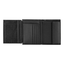 Money wallet with flap Double B Saffiano Black