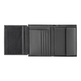 Money wallet with flap Double B Saffiano Grey