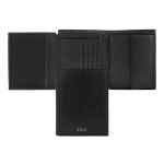Money wallet with flap Grid Black