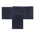 Money wallet with flap Grid Navy