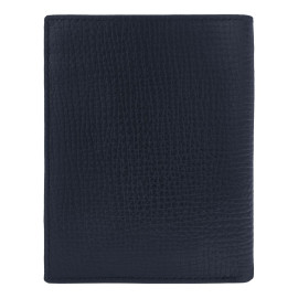 Money wallet with flap Grid Navy