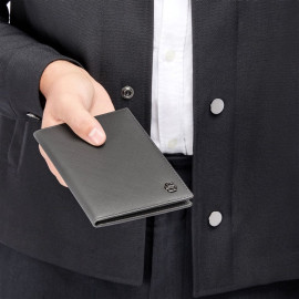 Passport holder Double B Saffiano Grey