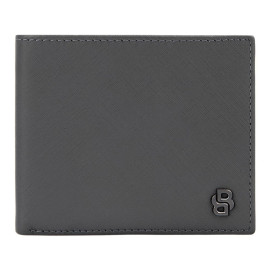 Card wallet with flap Double B Saffiano Grey